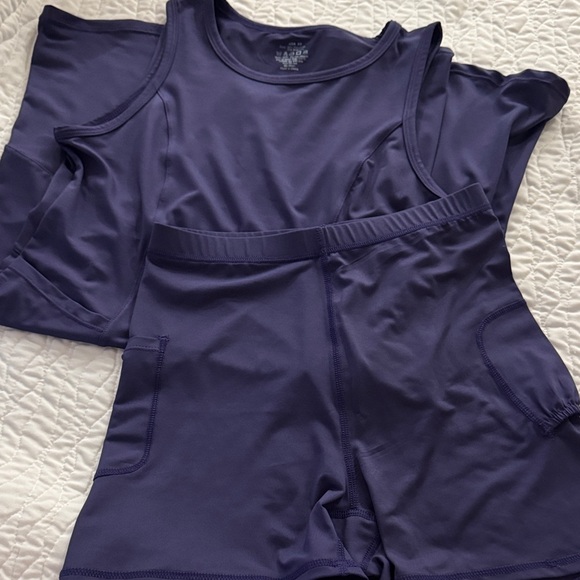 Active USA Rich Purple Sleeveless Tennis Dress With Shorts - Picture 6 of 7